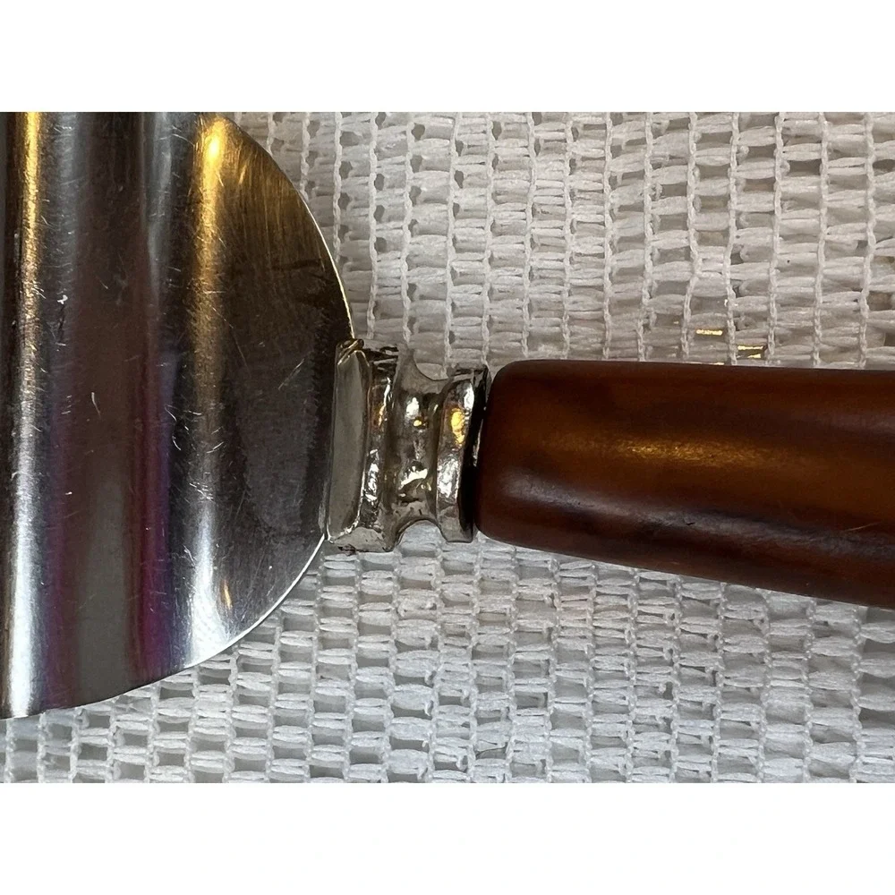 Pie Server Cake Slicer Stainless Steel Marbled Bakelite Style‎ Handle Vintage